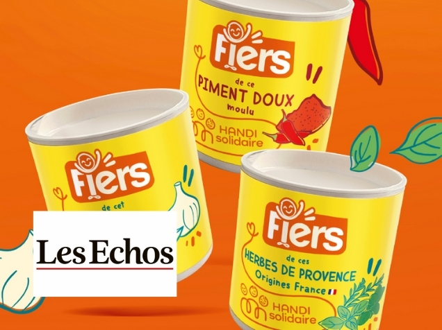 Article Les Echos avec photo des produits Fiers.